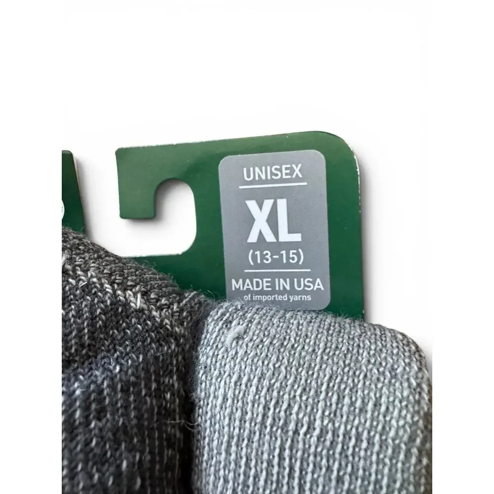 L.L. Bean Cresta Wool Socks Midweight Gray Platinum Long Unisex Size XL NEW